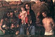 BELLINI, Giovanni Madonna and Child with Four Saints and Donator oil